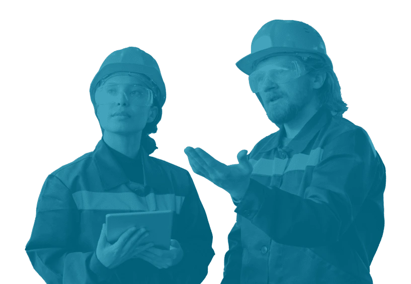 Two industrial maintenance leaders discussing reliability strategy—hero image for Reliability Academy’s training on leadership and culture in maintenance